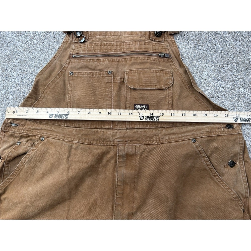 Gravel Gear Duck Bibs DoubleKnee Quality Carpenter Overalls Heavy-duty 44x32‎ - Picture 7 of 14